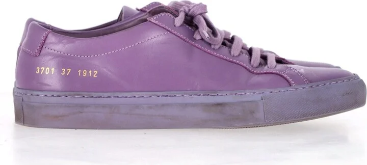 Achilles Low-Top Sneakers in Purple Leather