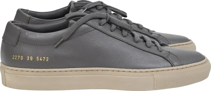 Achilles Sneakers in Grey Saffiano Leather