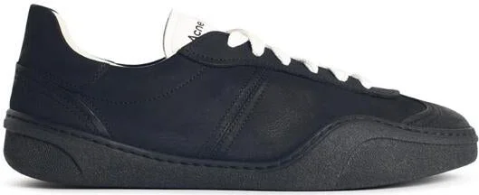 Acne Studios 'Bars Nubuk M' Black Leather Sneakers