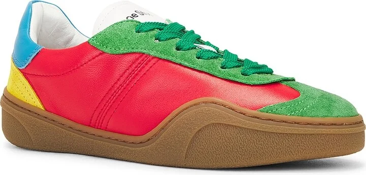 Acne Studios Bars Sneaker in Red,Green - Image 2
