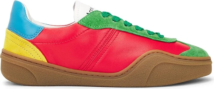 Acne Studios Bars Sneaker in Red,Green