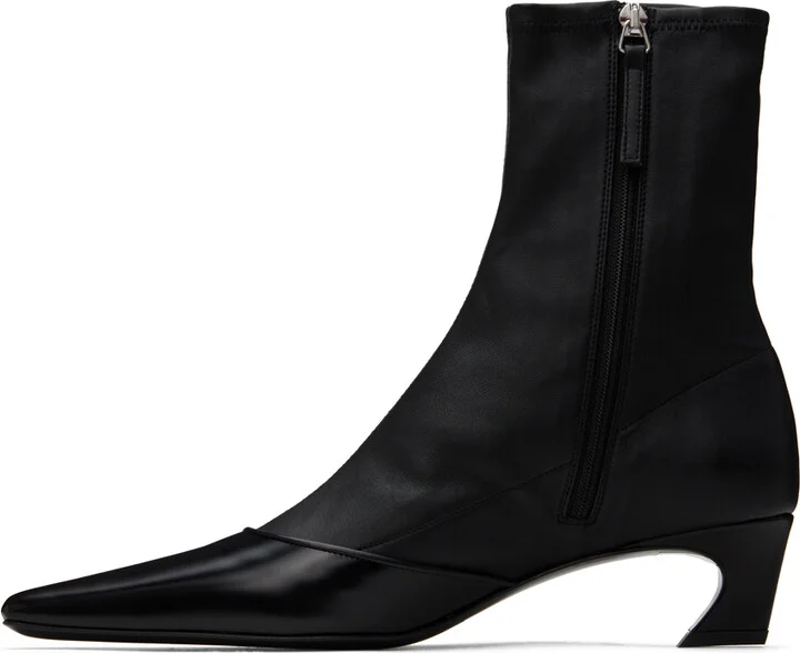 Acne Studios Black Heeled Ankle Boots - Image 3