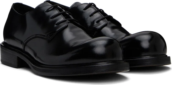 Acne Studios Black Lace-Up Leather Derbys - Image 4
