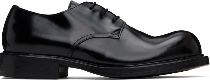 Acne Studios Black Lace-Up Leather Derbys