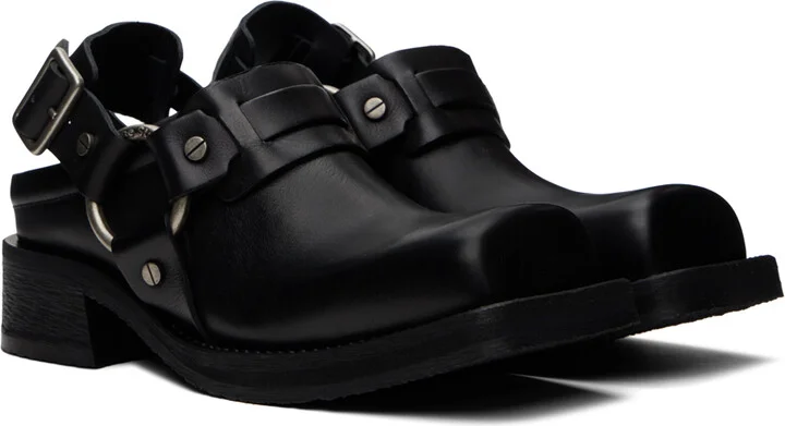 Acne Studios Black Leather Buckle Loafers - Image 4