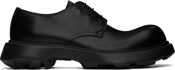 Acne Studios Black Leather Lace-Up Derbys