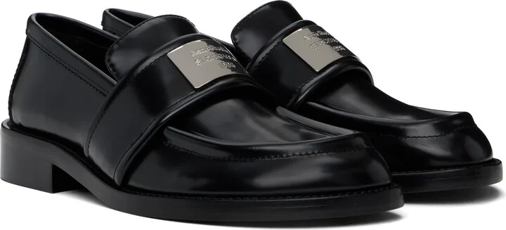 Acne Studios Black Leather Loafers - Image 4