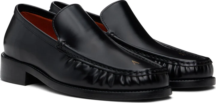 Acne Studios Black Leather Loafers - Image 4