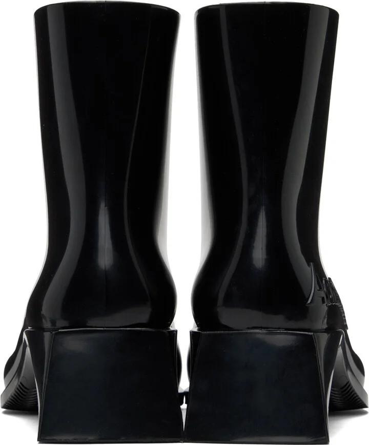 Acne Studios Black Rubber Boots - Image 2