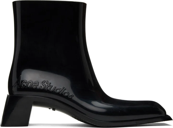 Acne Studios Black Rubber Boots