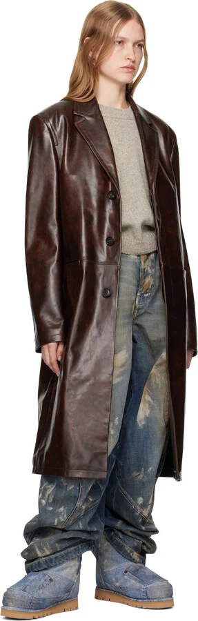 Acne Studios Blue Batter Low Print Denim Boots - Image 5