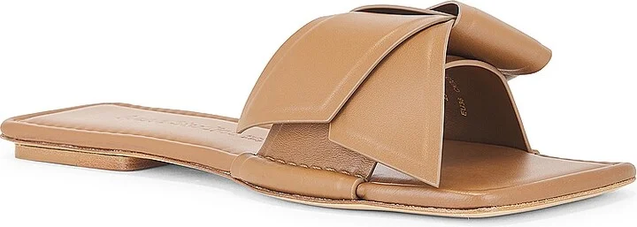 Acne Studios Bow Slide in Brown - Image 2