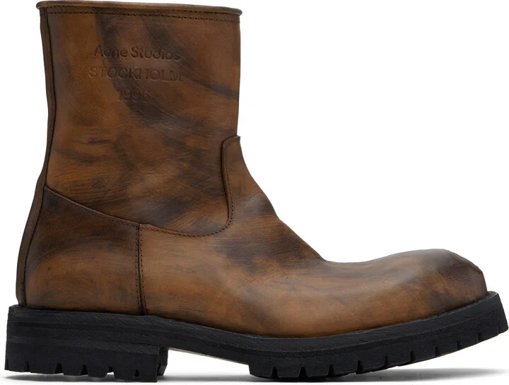 Acne Studios Brown Leather Boots