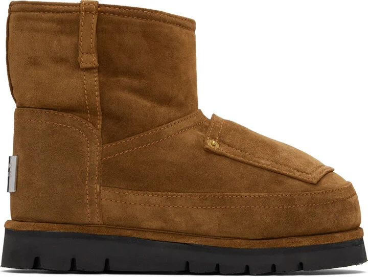 Acne Studios Brown Low Jeans Suede Boots