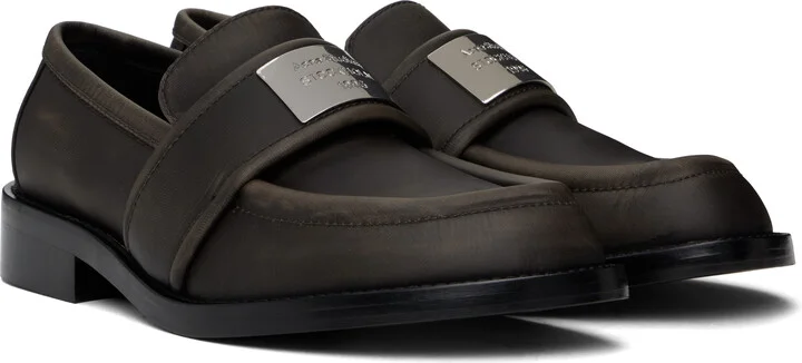 Acne Studios Brown Nylon Loafers - Image 4