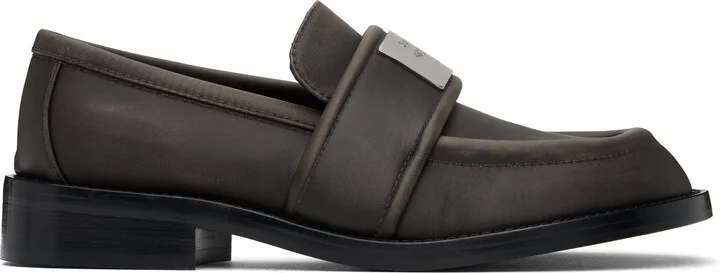 Acne Studios Brown Nylon Loafers