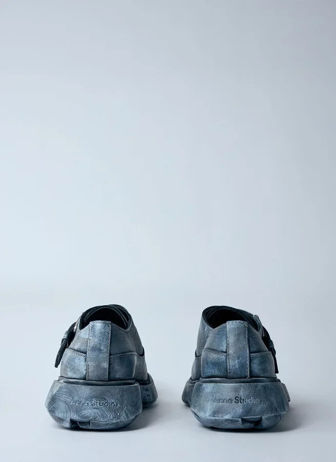 Acne Studios Buckle Leather Shoes - Man Slip Ons Black Eu - 40 - Image 5
