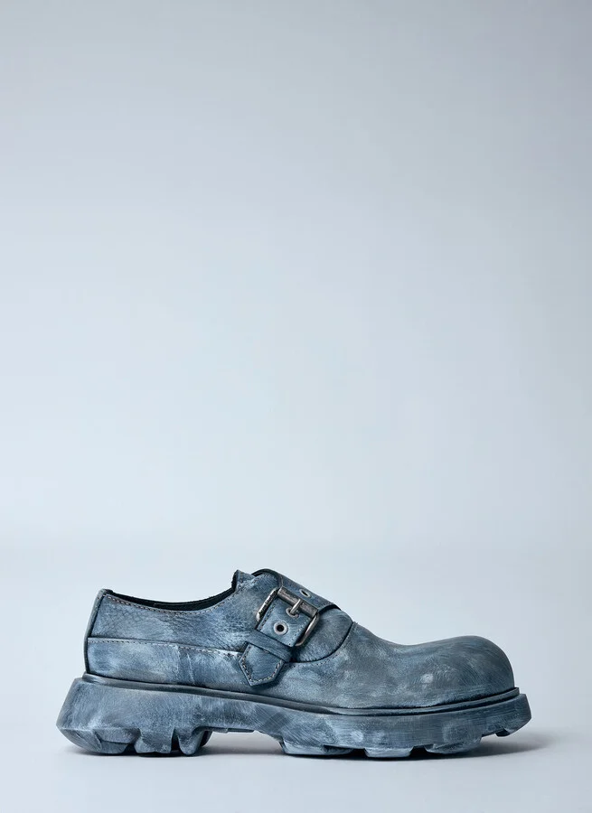 Acne Studios Buckle Leather Shoes - Man Slip Ons Black Eu - 40