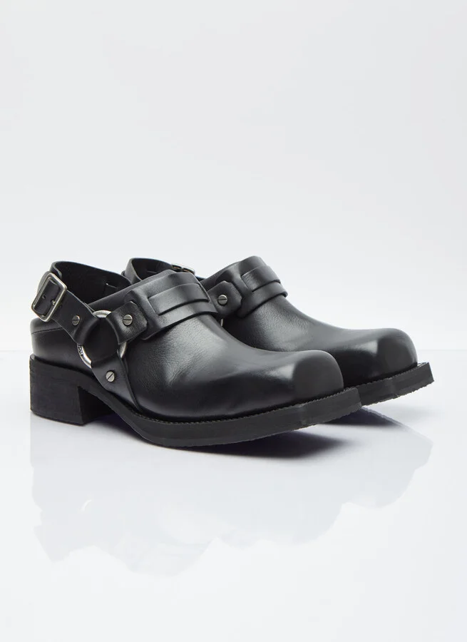 Acne Studios Buckle Leather Shoes - Woman Slip Ons Black Eu - 36 - Image 3