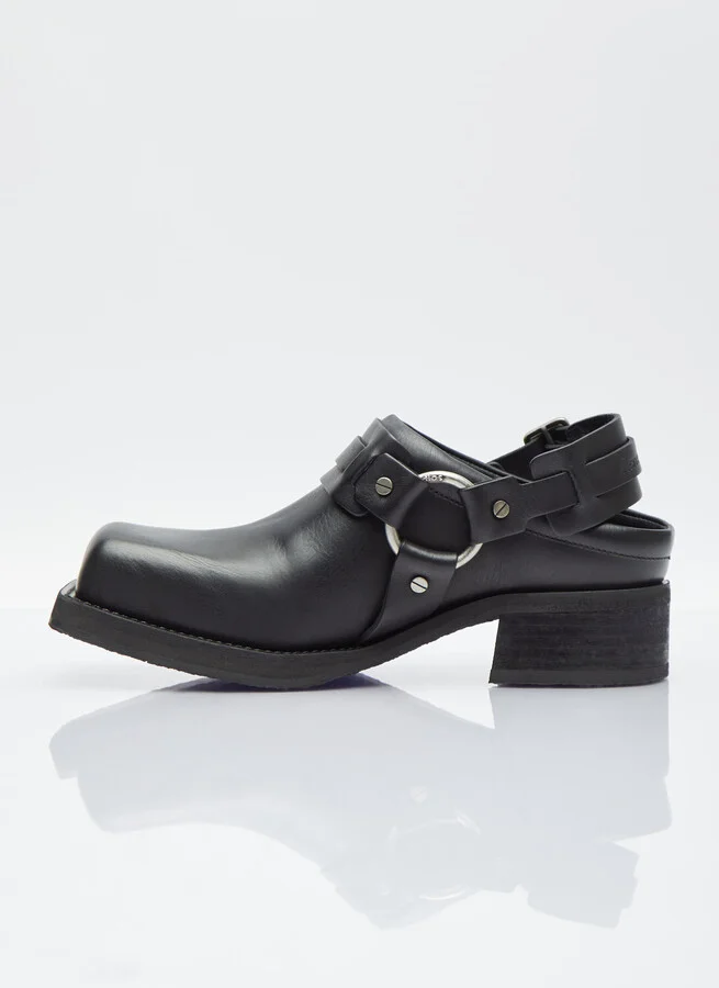 Acne Studios Buckle Leather Shoes - Woman Slip Ons Black Eu - 36 - Image 4