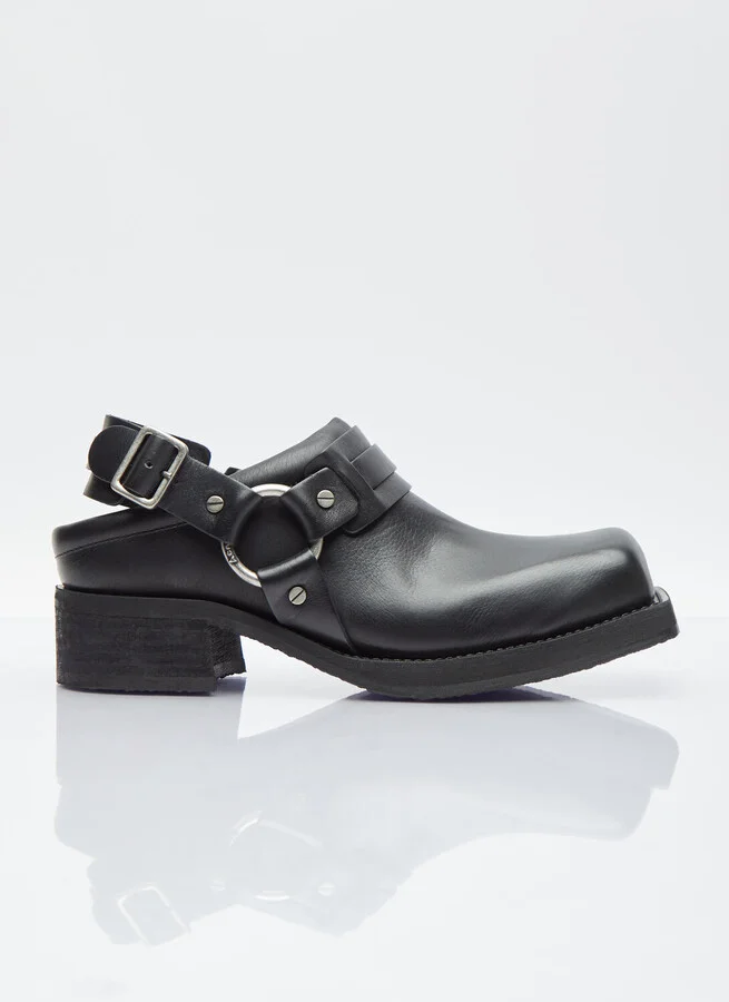 Acne Studios Buckle Leather Shoes - Woman Slip Ons Black Eu - 36