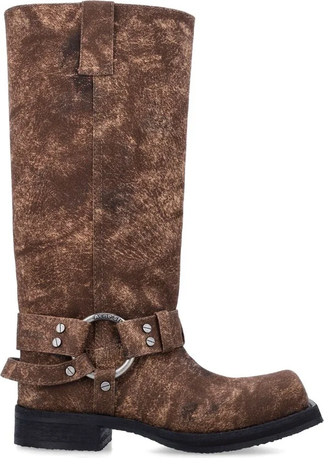 Acne Studios Denim Buckle Boots