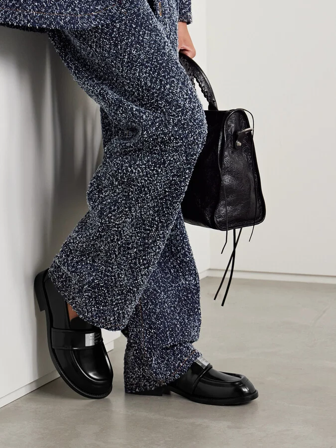 Acne Studios - Embellished Glossed-leather Loafers - Black - Image 2