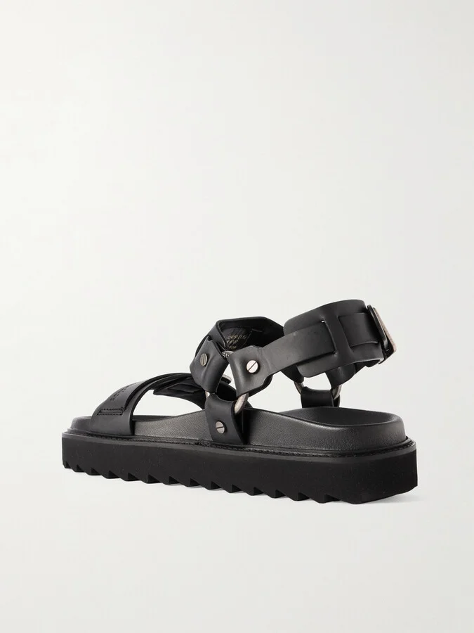 Acne Studios - Embellished Leather Sandals - Black - Image 3