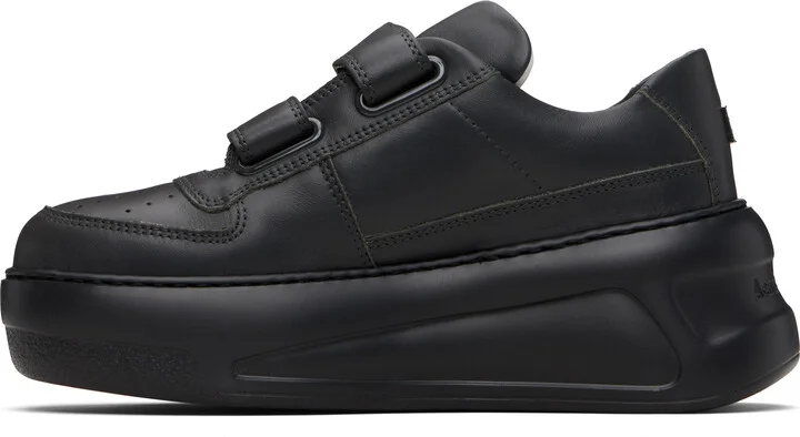 Acne Studios Gray Velcro Strap Platform Sneakers - Image 3
