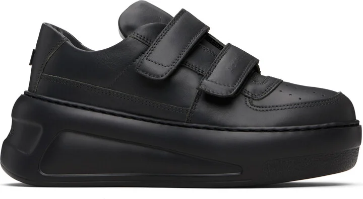 Acne Studios Gray Velcro Strap Platform Sneakers