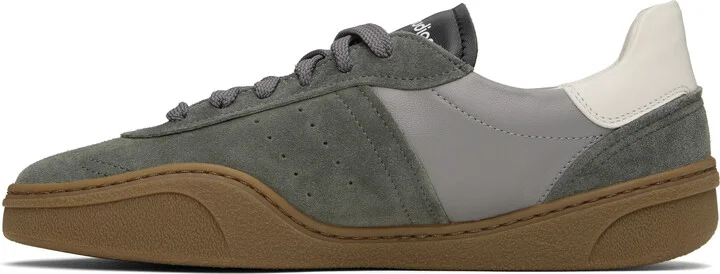 Acne Studios Gray & White Lace-Up Sneakers - Image 3
