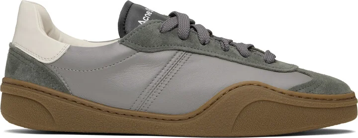 Acne Studios Gray & White Lace-Up Sneakers