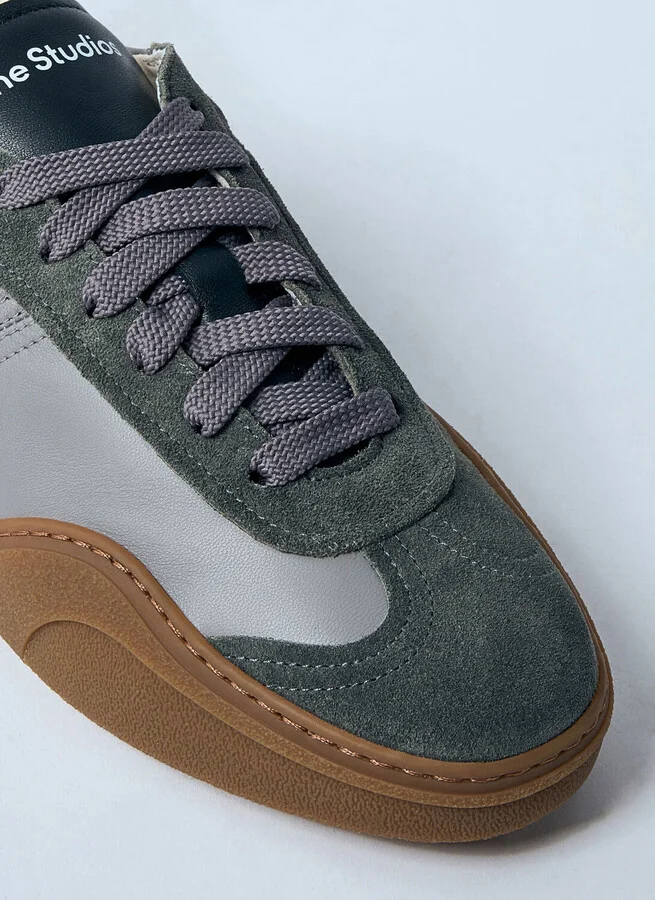 Acne Studios Leather Low-top Sneakers - Man Sneakers Grey Eu - 40 - Image 3