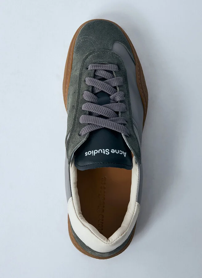 Acne Studios Leather Low-top Sneakers - Man Sneakers Grey Eu - 40 - Image 6