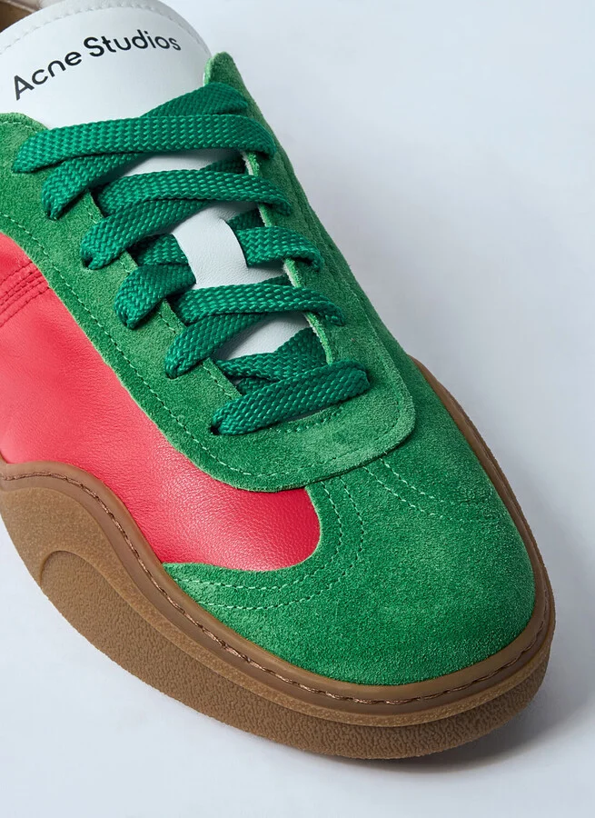 Acne Studios Leather Low-top Sneakers - Man Sneakers Red Eu - 43 - Image 3