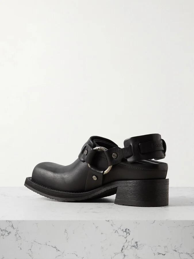 Acne Studios - Leather Mules - Black - Image 3