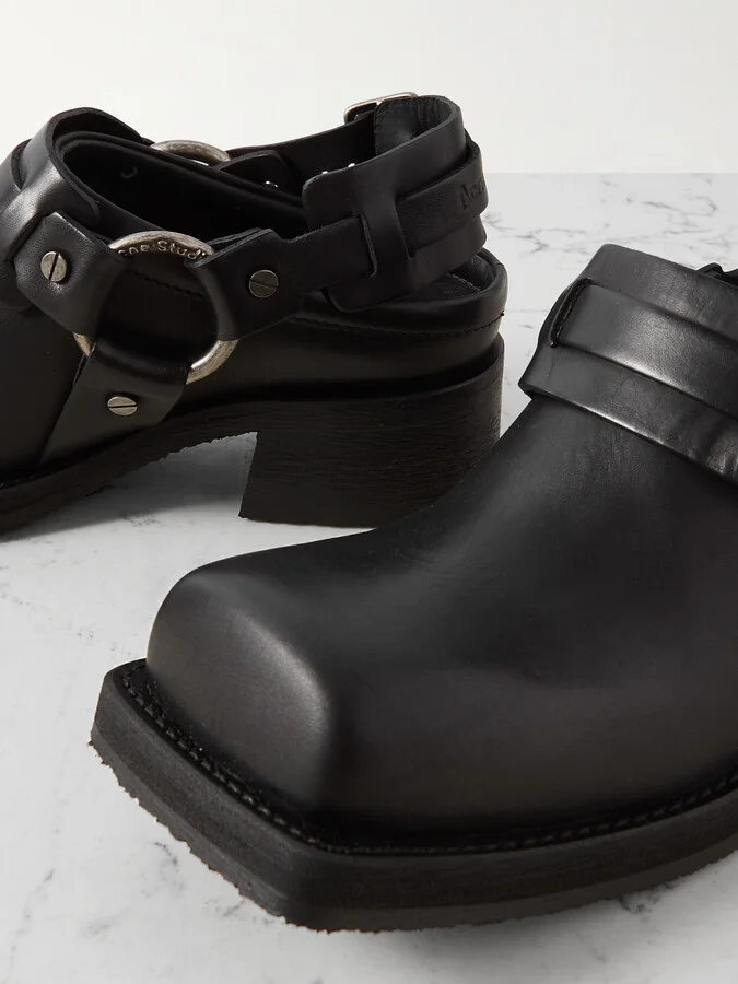 Acne Studios - Leather Mules - Black - Image 4