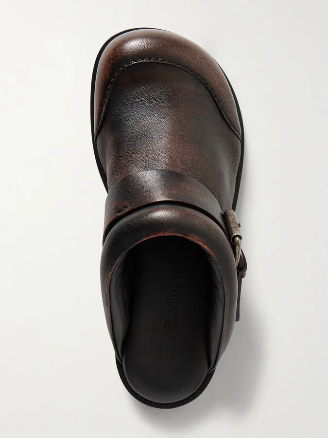 Acne Studios - Leather Mules - Brown - Image 5