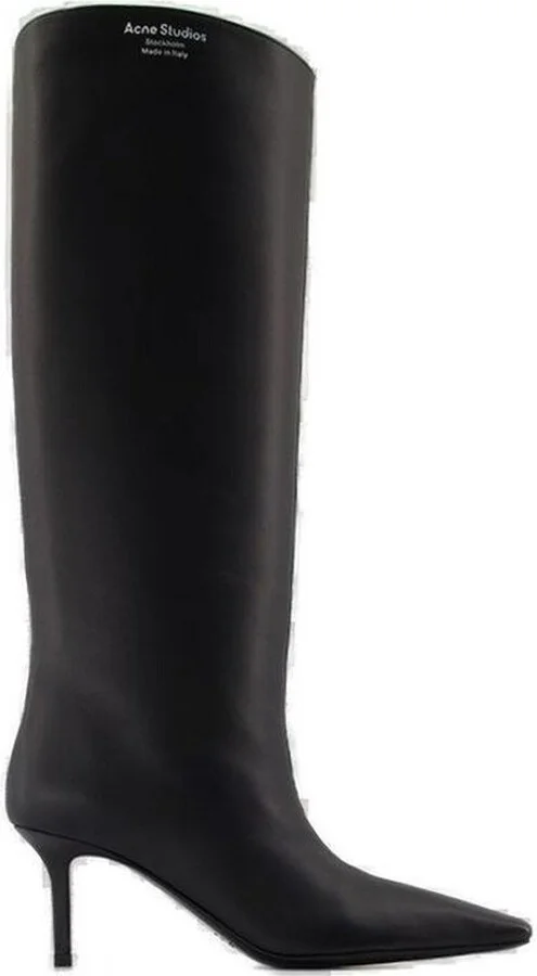 Acne Studios Logo Debossed High Heel Boots