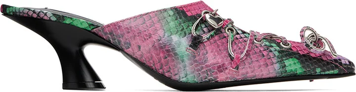 Acne Studios Multicolor Lace-Up Mules