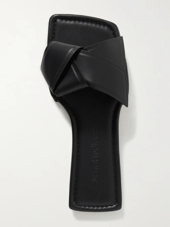Acne Studios - + Net Sustain Leather Slides - Black