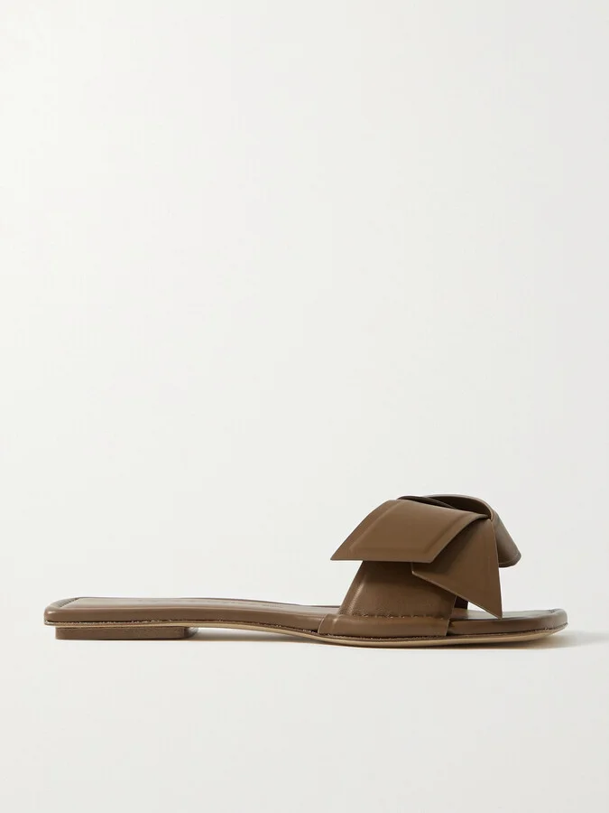 Acne Studios - + Net Sustain Leather Slides - Brown - Image 5