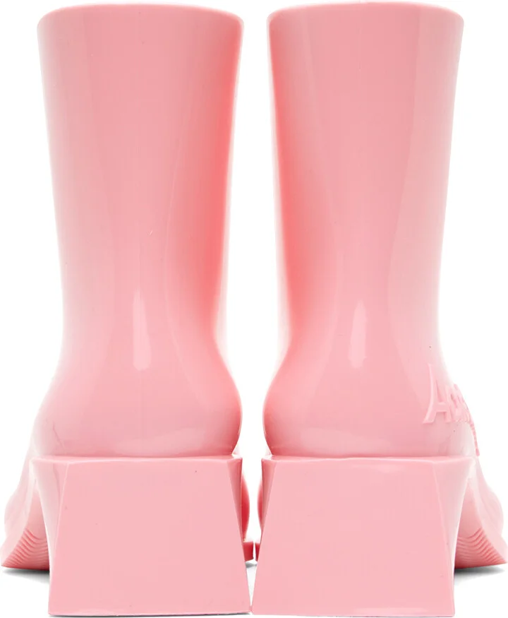 Acne Studios Pink Rubber Boots - Image 2