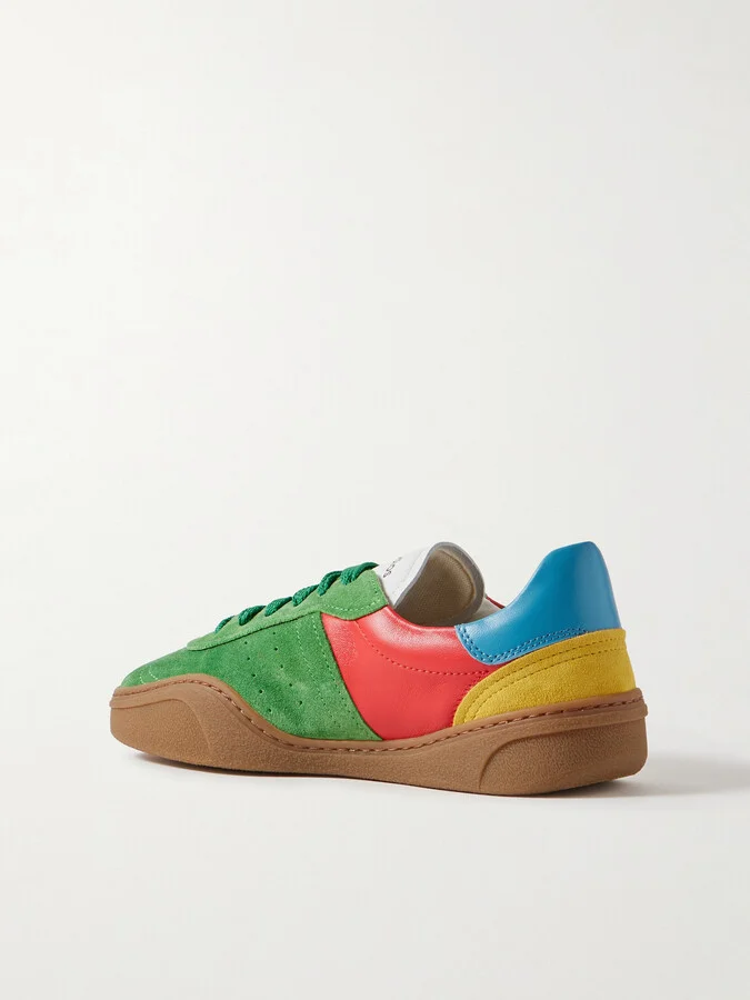 Acne Studios - Suede And Leather Sneakers - Multi - Image 3