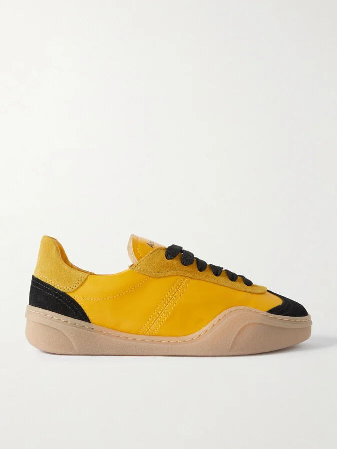 Acne Studios - Suede And Leather Sneakers - Yellow