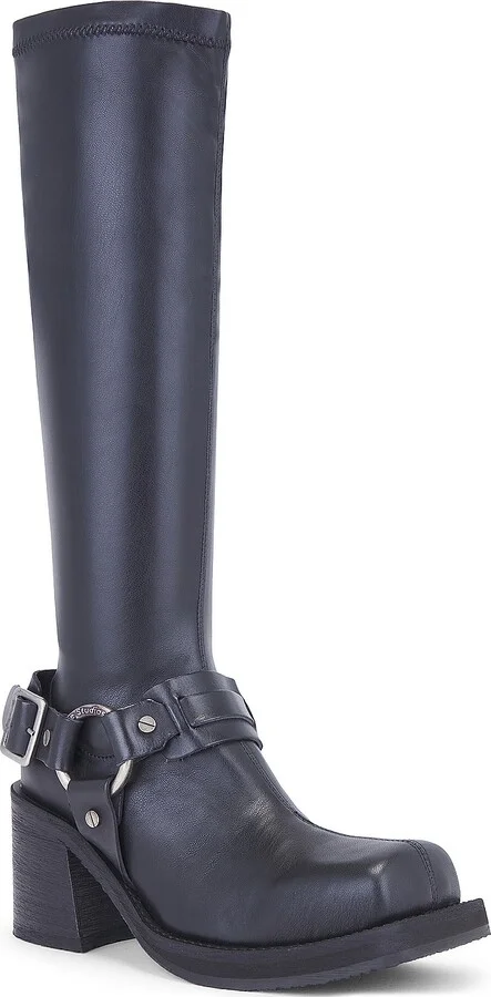 Acne Studios Tall Moto Boot in Black - Image 2
