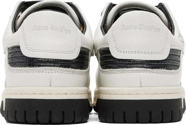 Acne Studios White & Black Low Top Sneakers - Image 2