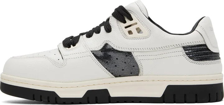 Acne Studios White & Black Low Top Sneakers - Image 3