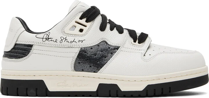 Acne Studios White & Black Low Top Sneakers