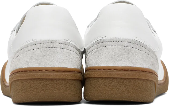 Acne Studios White & Gray Lace-Up Sneakers - Image 2